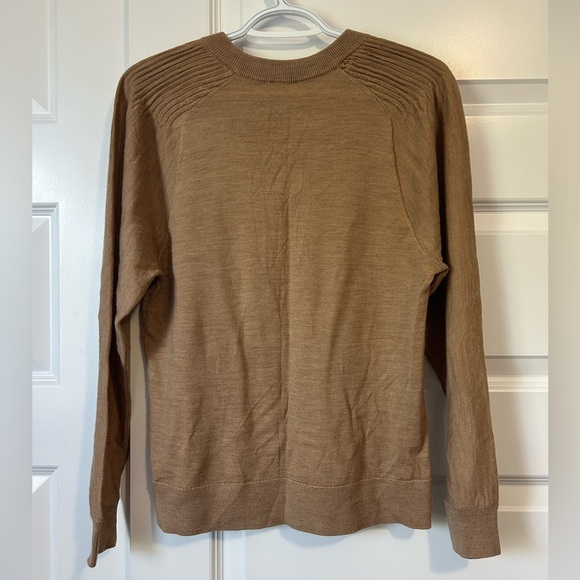 Talbots Merino Wool Pullover Tan Crewneck Sweater - Picture 5 of 6